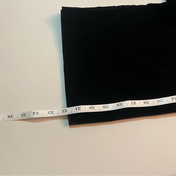Zara Black Velvet Trousers Straight Leg | Inseam: 31-32in - Picture 6 of 6